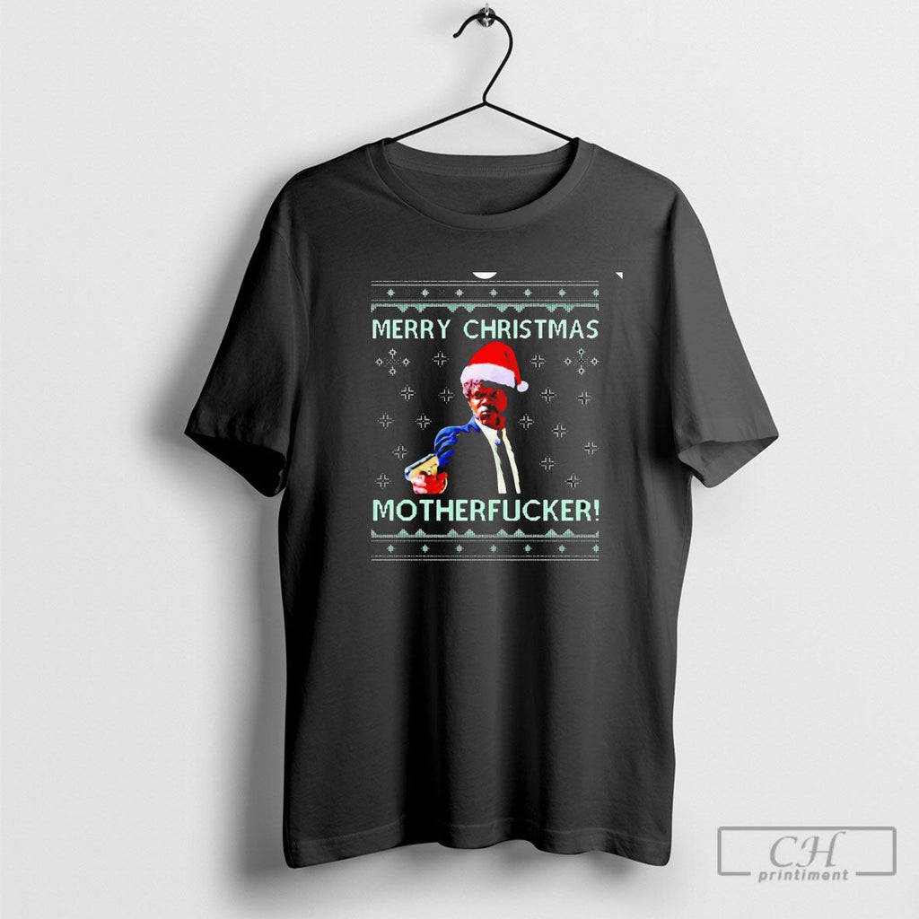 Retro Samuel L Jackson Merry Motherfucker Pulp Fiction Orament Black